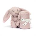 JELLYCAT Bashful luxe bunny rosa soother